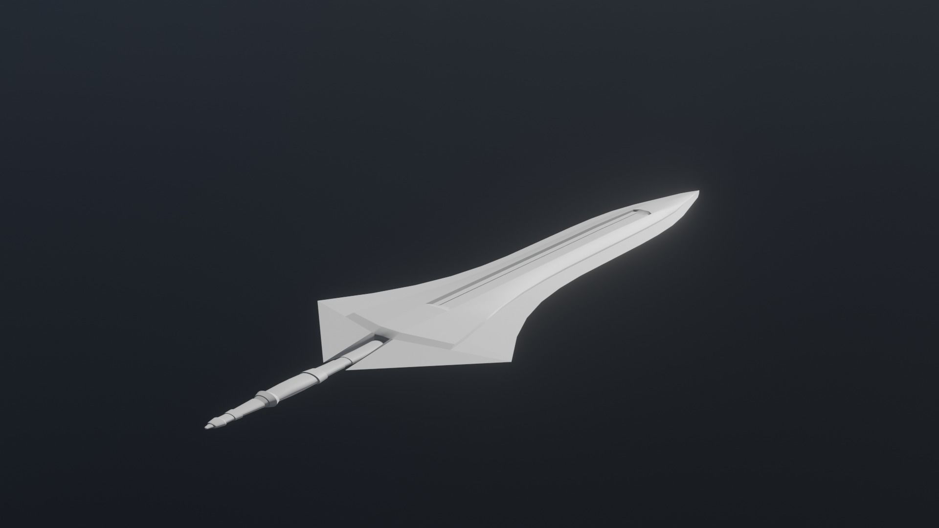 Two Handed Sword - Fantasy Low-poly 3D model_18