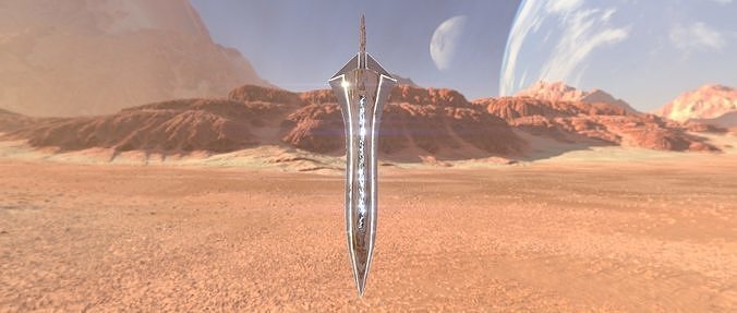 Two Handed Sword - Fantasy Low-poly 3D model