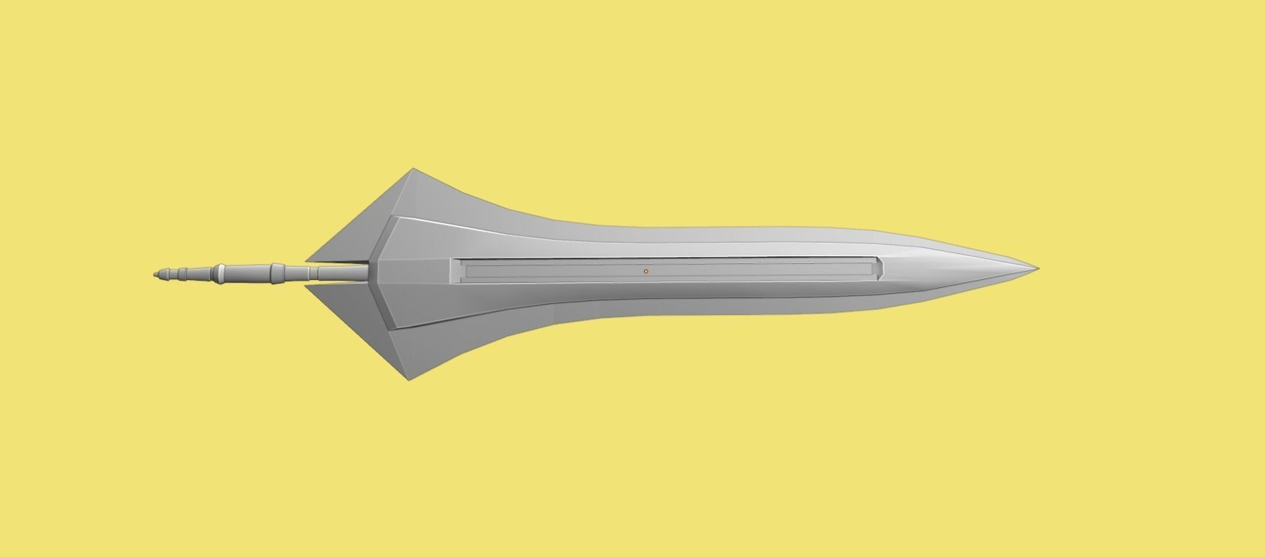 Two Handed Sword - Fantasy Low-poly 3D model_22