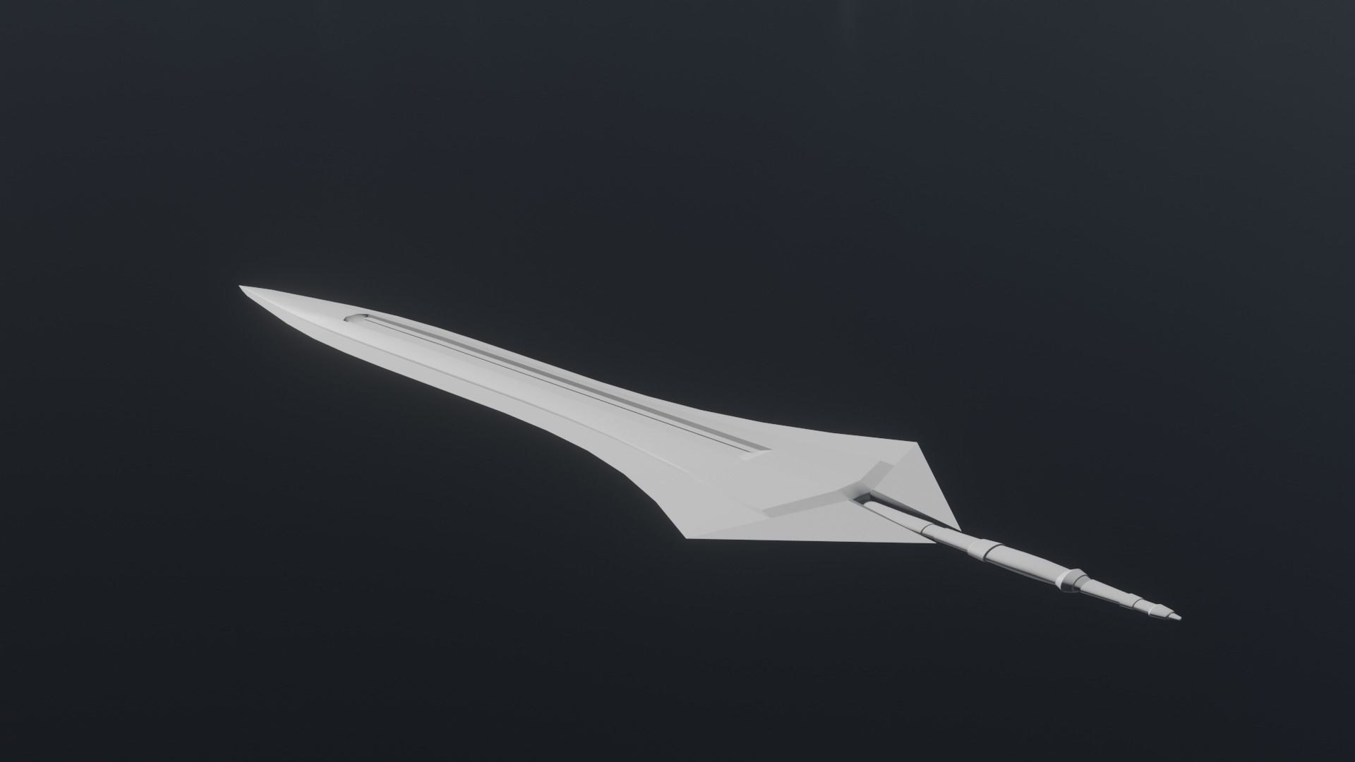 Two Handed Sword - Fantasy Low-poly 3D model_13