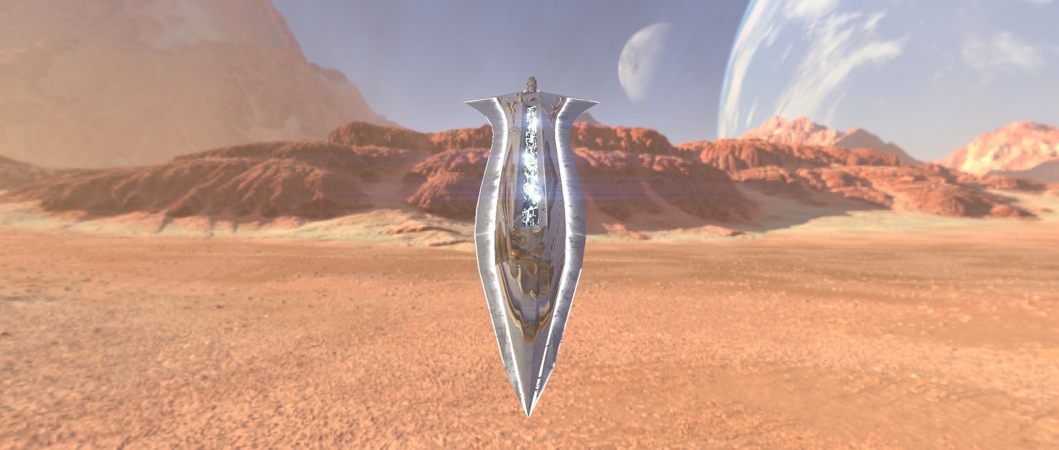 Two Handed Sword - Fantasy Low-poly 3D model_2