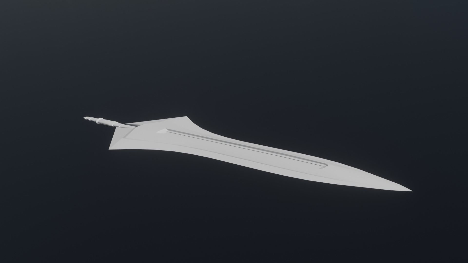 Two Handed Sword - Fantasy Low-poly 3D model_17