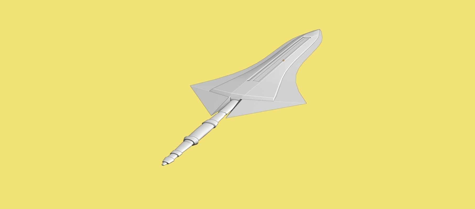Two Handed Sword - Fantasy Low-poly 3D model_29