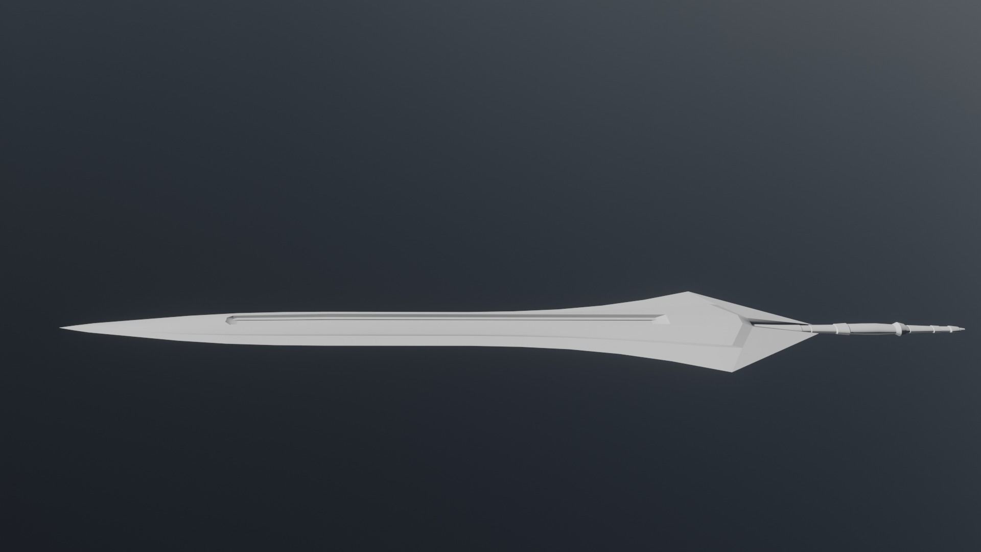 Two Handed Sword - Fantasy Low-poly 3D model_14