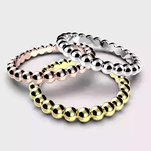 Printable jewelry wedding ring-balls STL 5-10 US sizes