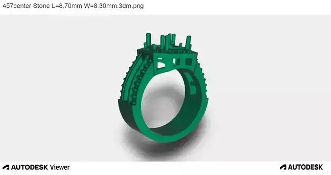 Men Ring with an Asscher Cut Center Stone