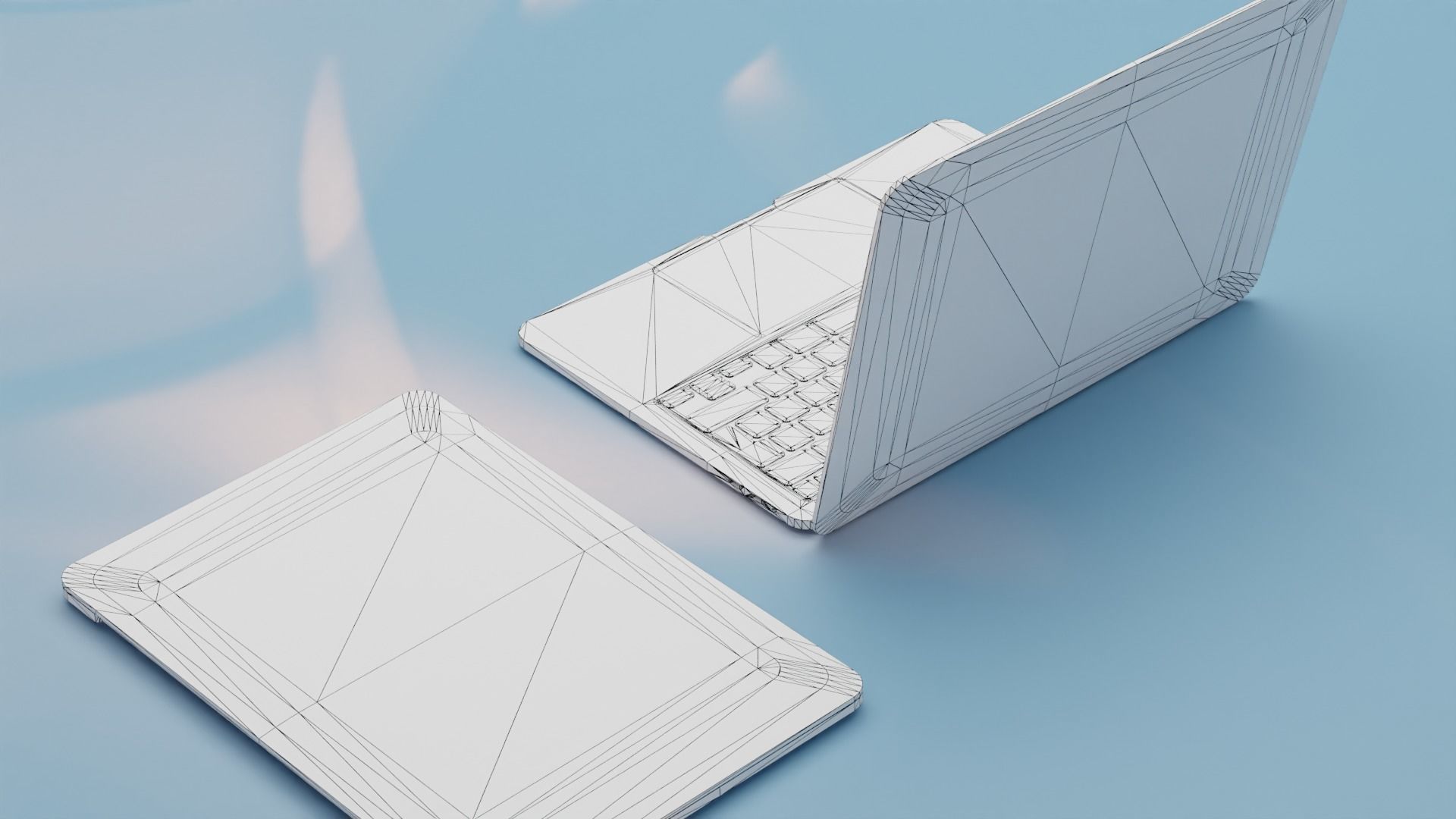 Apple Macbook Pro  Low-poly 3D model_7