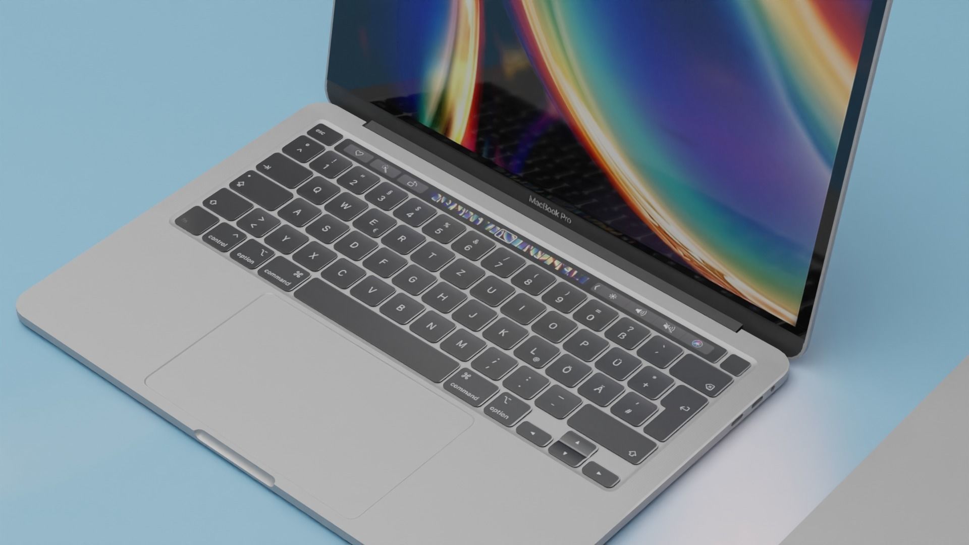 Apple Macbook Pro  Low-poly 3D model_2