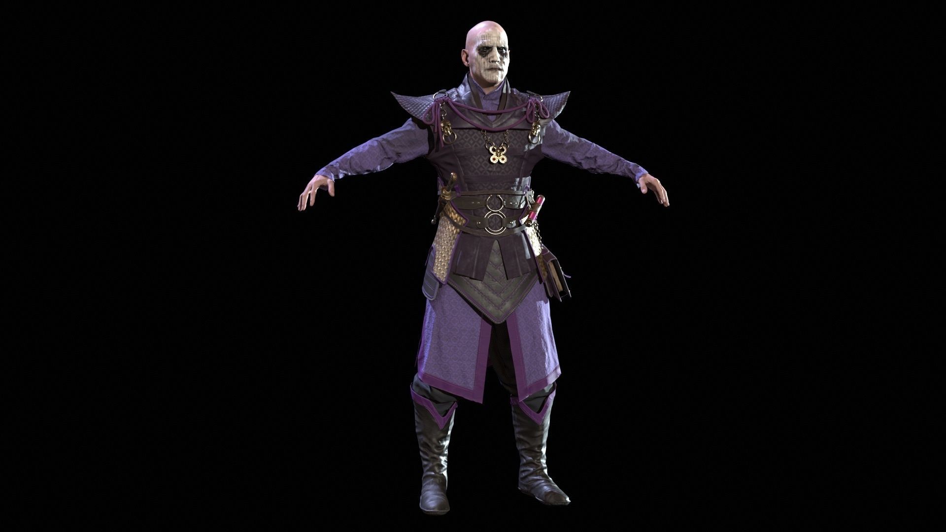 Dark Magican Low-poly 3D model_14