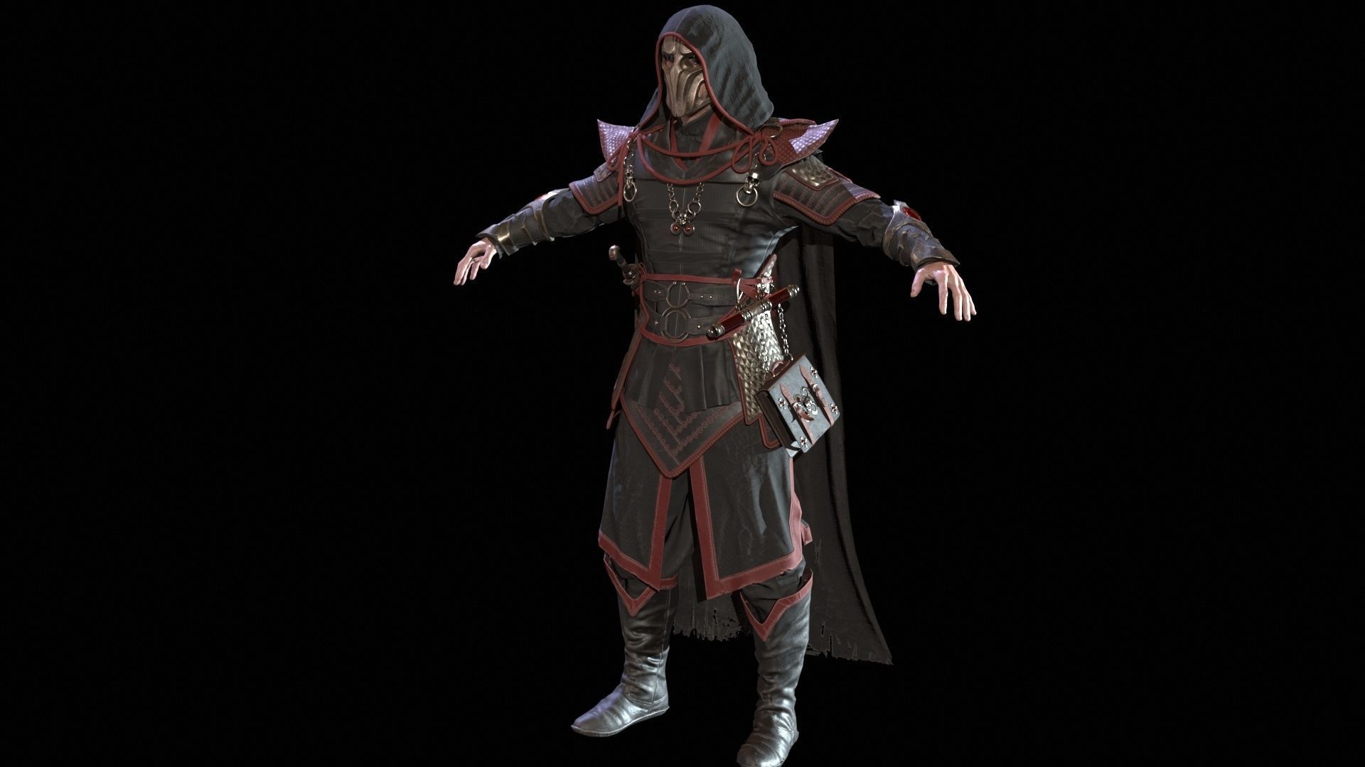 Dark Magican Low-poly 3D model_8