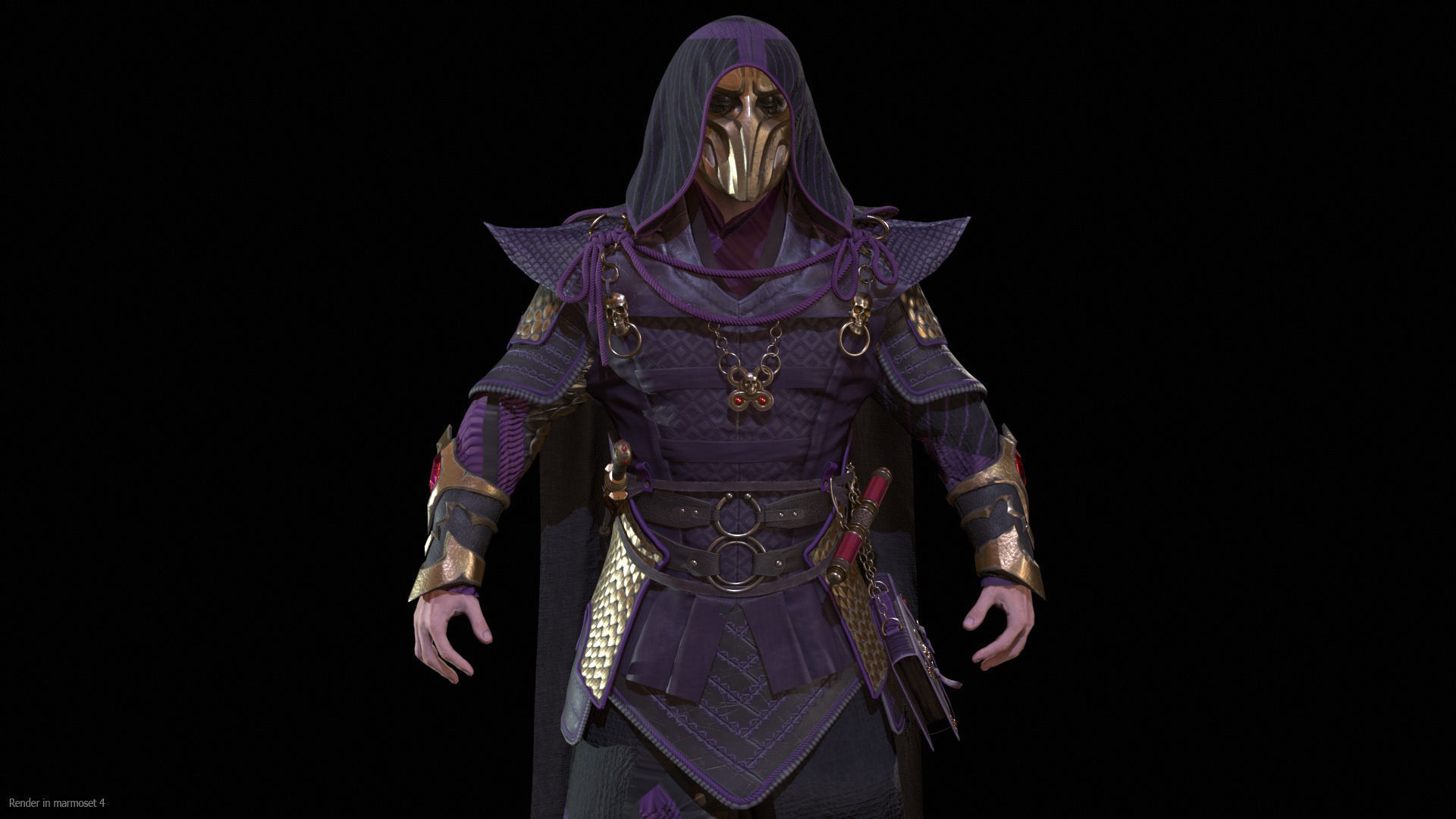 Dark Magican Low-poly 3D model_3