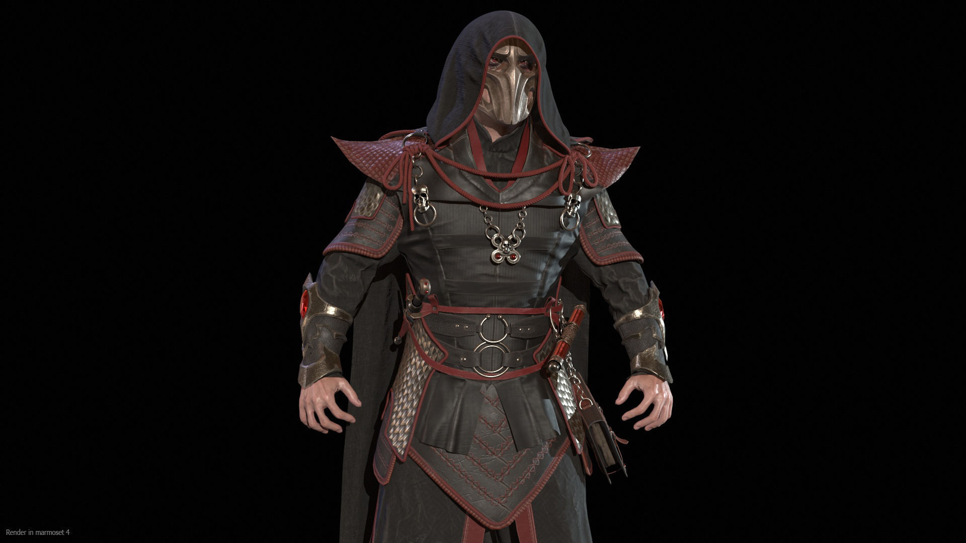 Dark Magican Low-poly 3D model_4