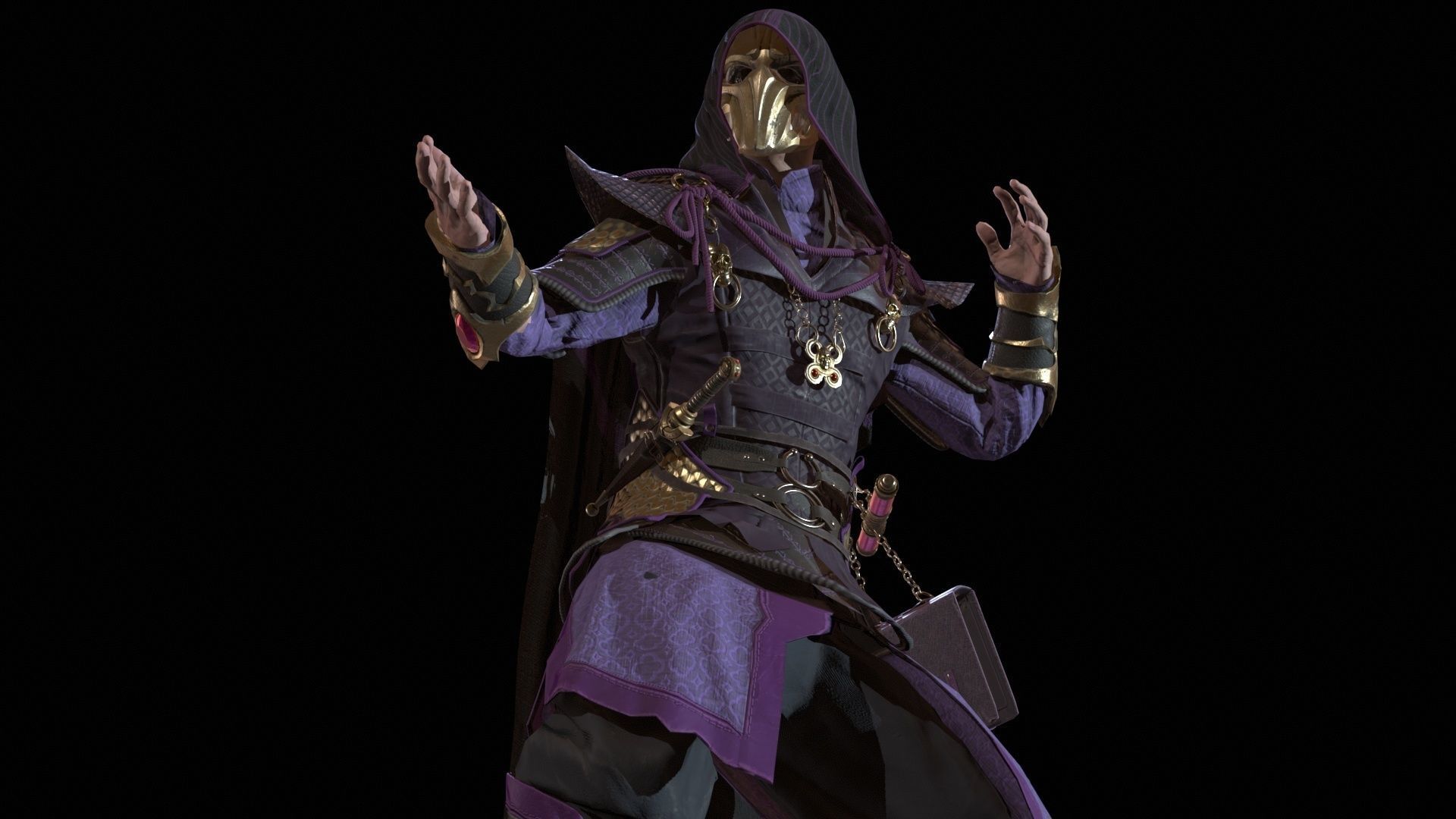 Dark Magican Low-poly 3D model_32