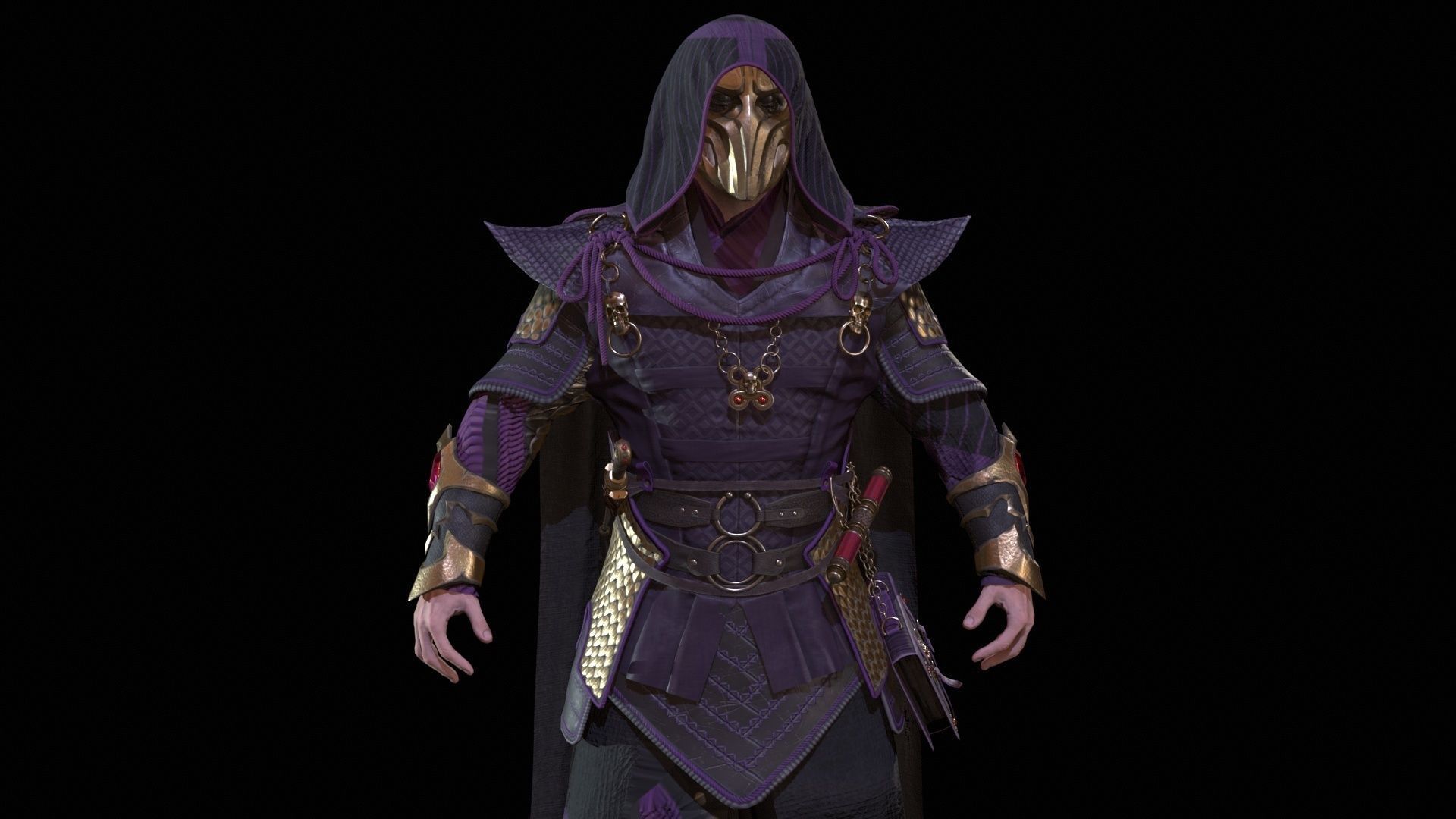Dark Magican Low-poly 3D model_31