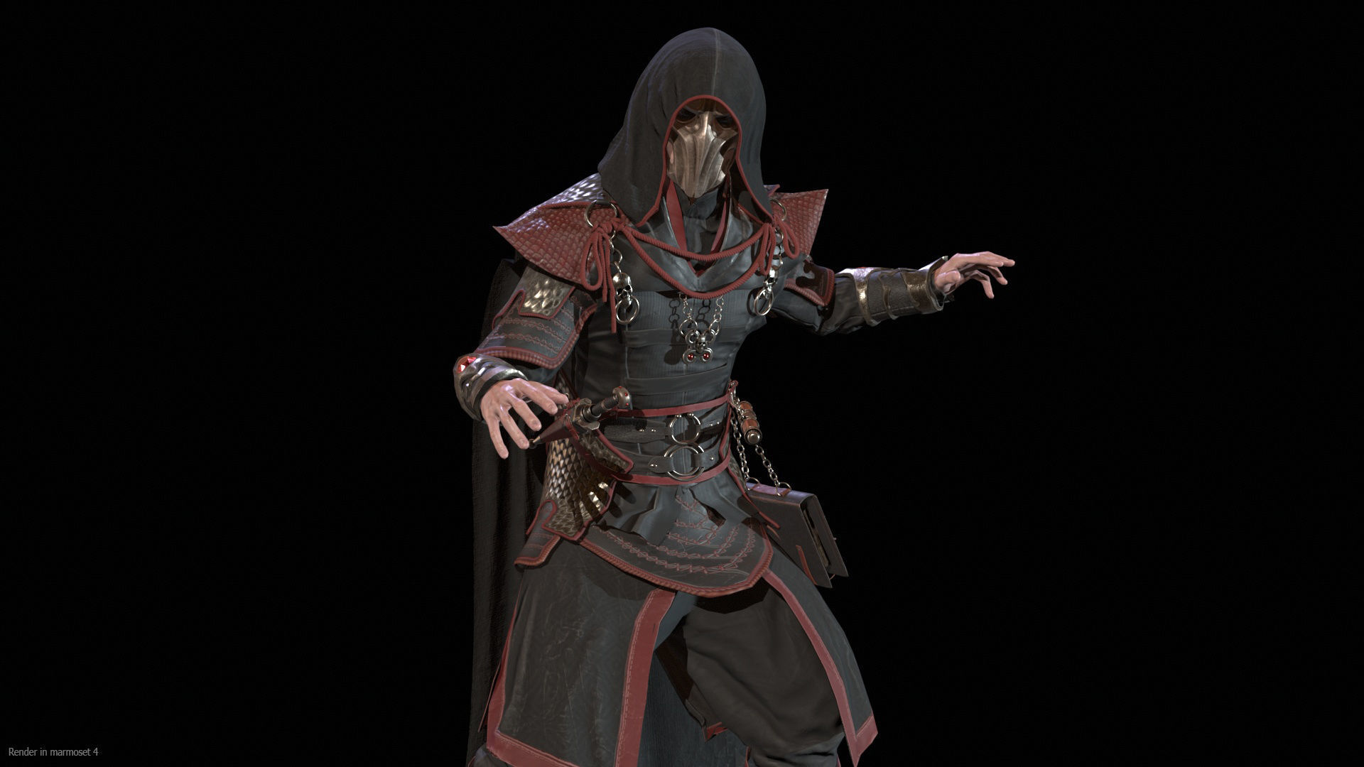 Dark Magican Low-poly 3D model_2