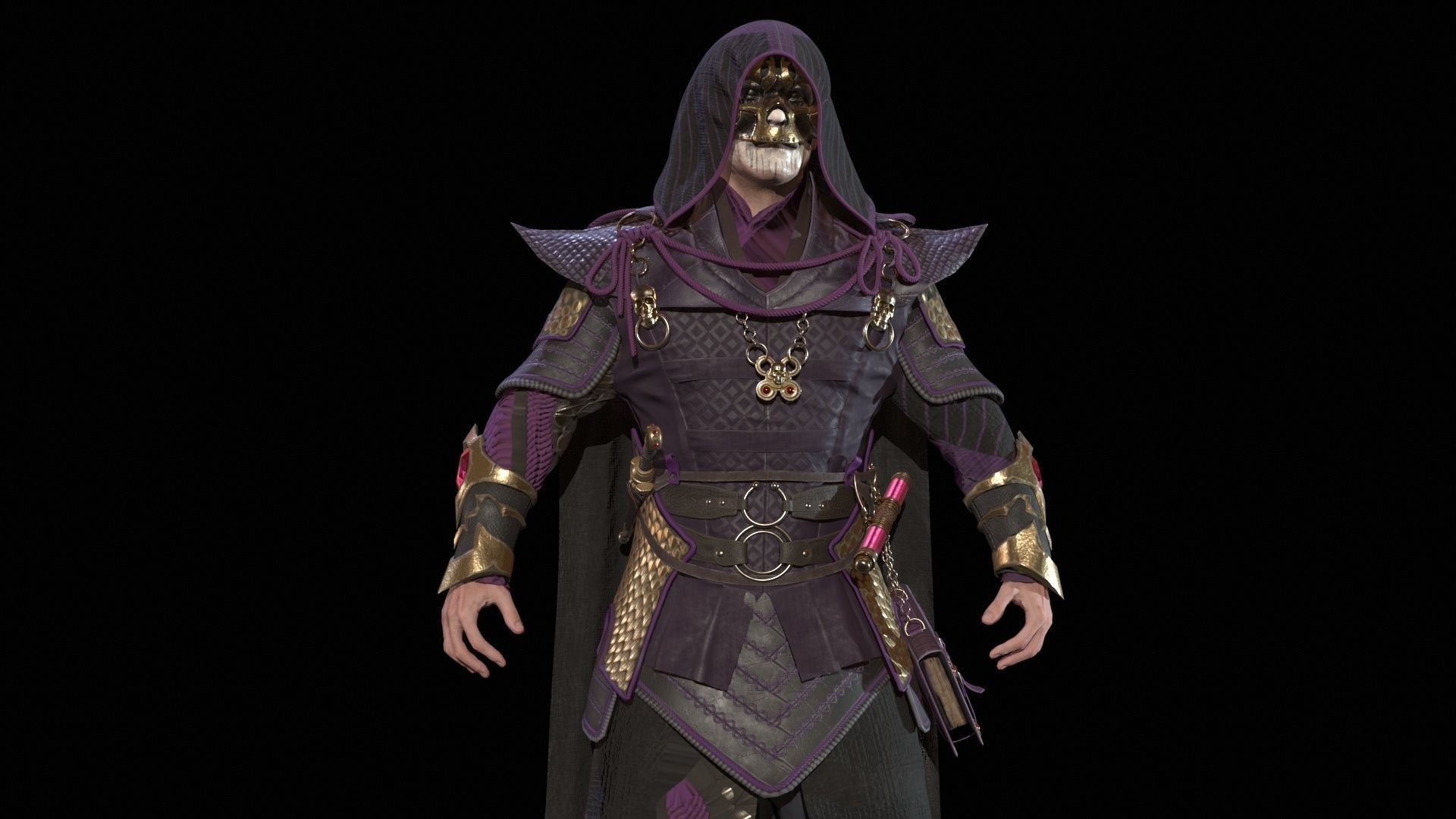 Dark Magican Low-poly 3D model_29