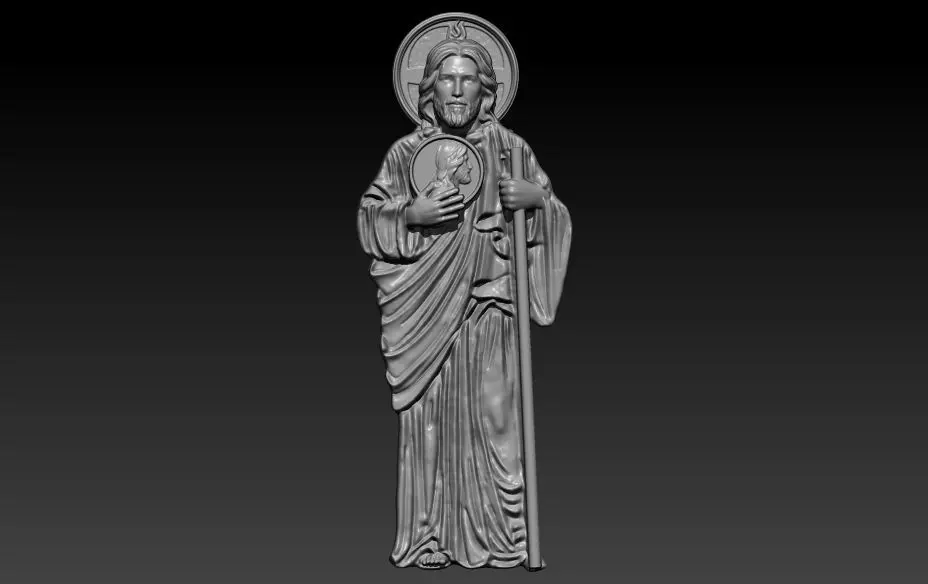 Saint Jude Thaddeus Pendant Necklace Charm Bracelet Jewelry 3D print model