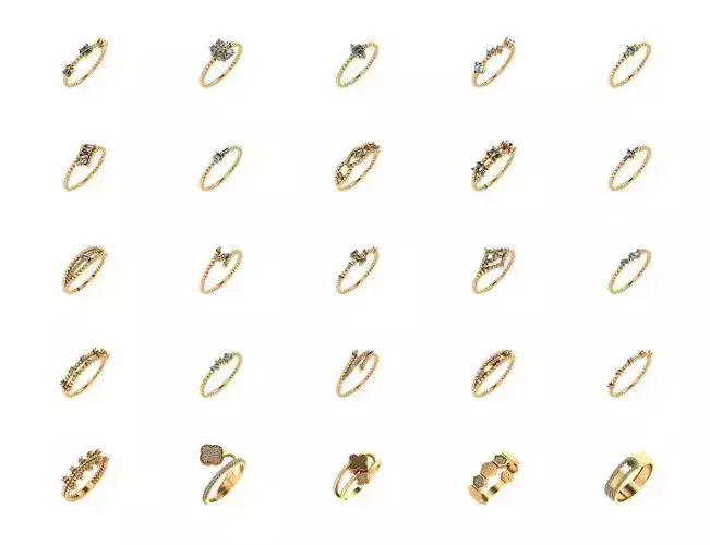 Hollow Rings Pack 2 - 121 Models 