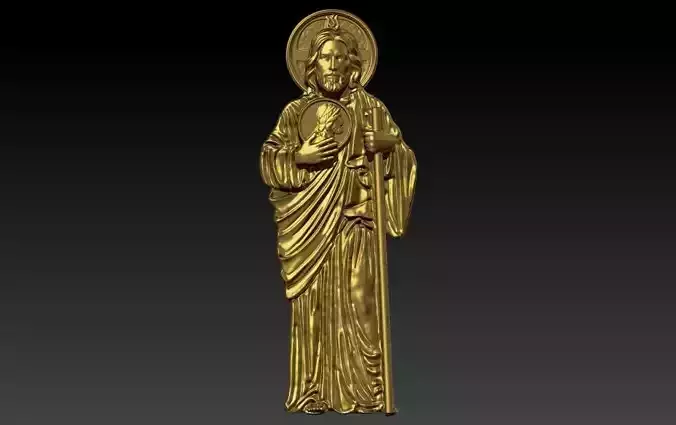 Saint Jude Thaddeus Pendant Necklace Charm Bracelet Jewelry 3D print model