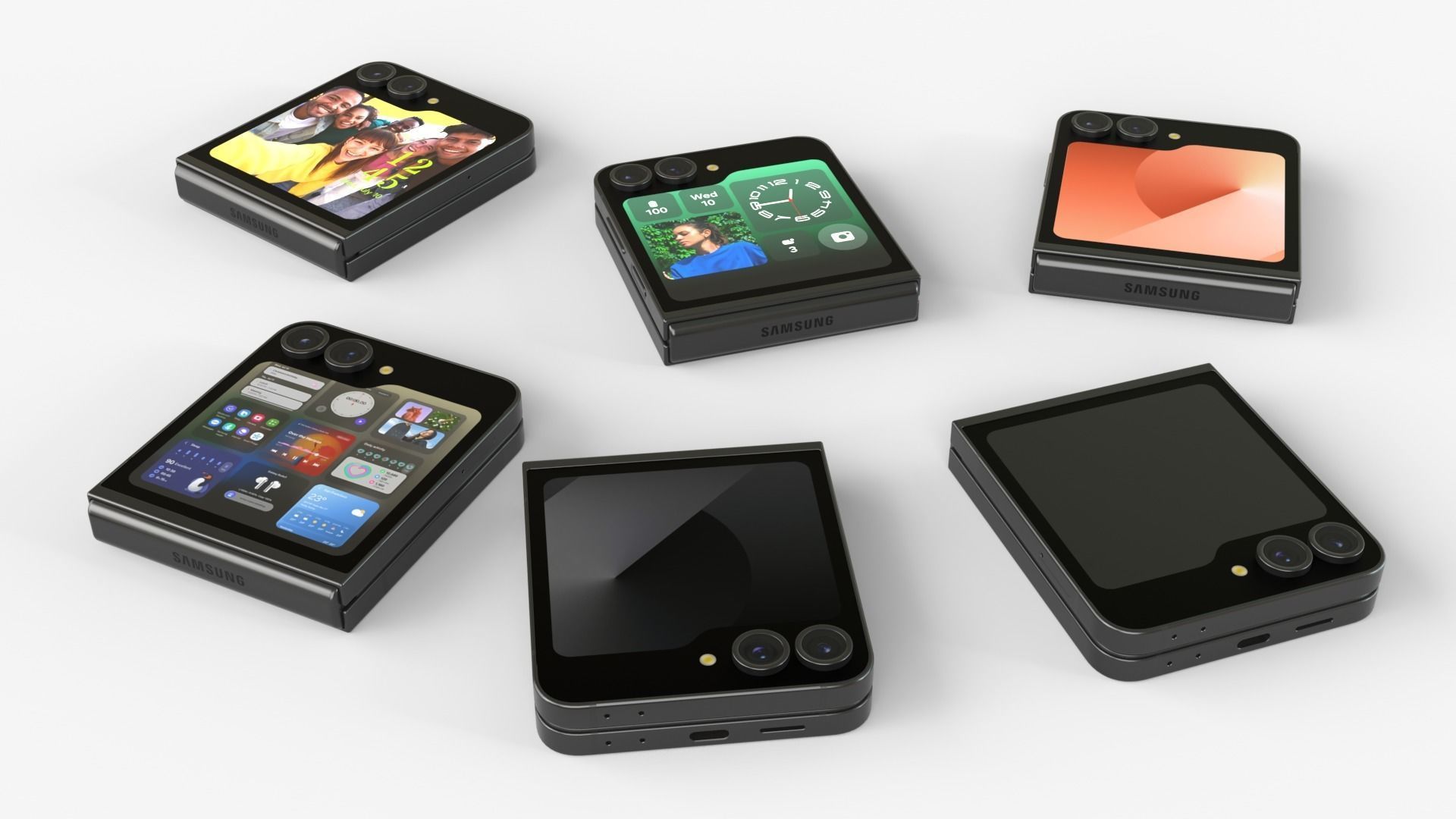 Samsung Galaxy Z Flip 6 Black 3D model_3