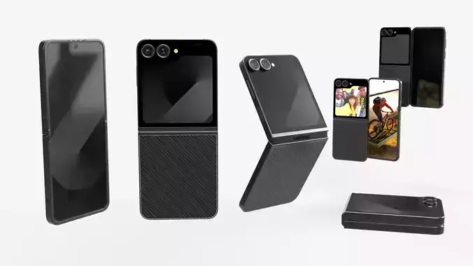 Samsung Galaxy Z Flip 6 Black 3D model