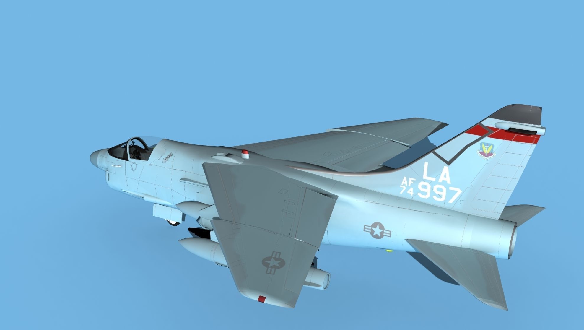 Chance Vought A-7E Corsair II V08 USAF 3D model_8