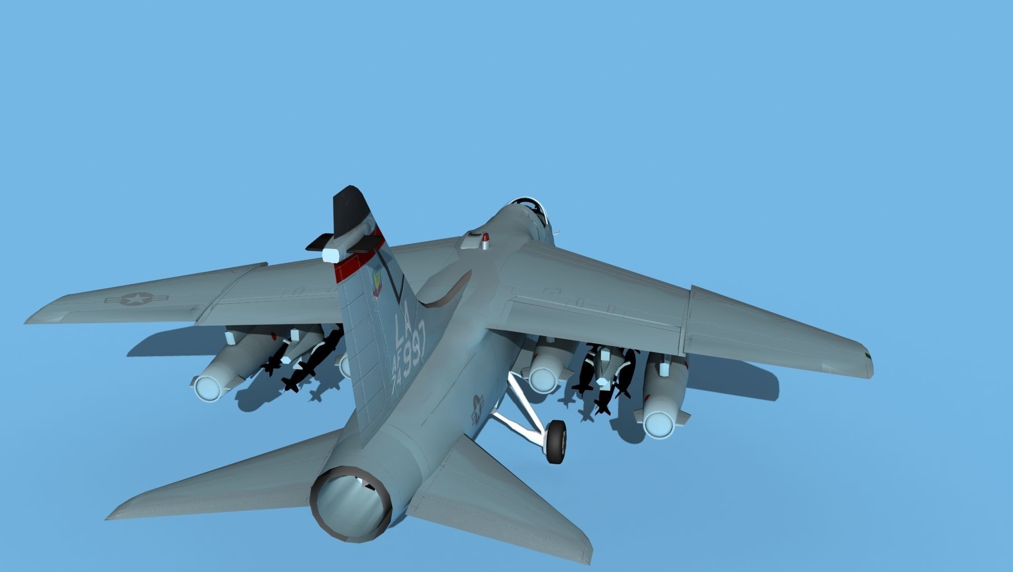 Chance Vought A-7E Corsair II V08 USAF 3D model_6