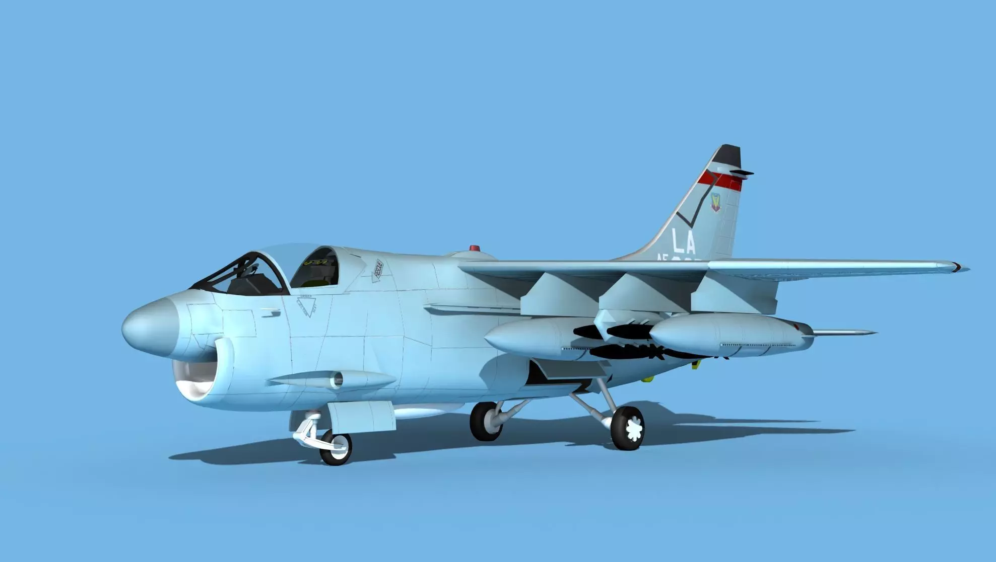 Chance Vought A-7E Corsair II V08 USAF 3D model_0