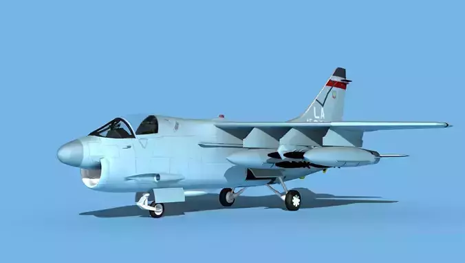 Chance Vought A-7E Corsair II V08 USAF 3D model