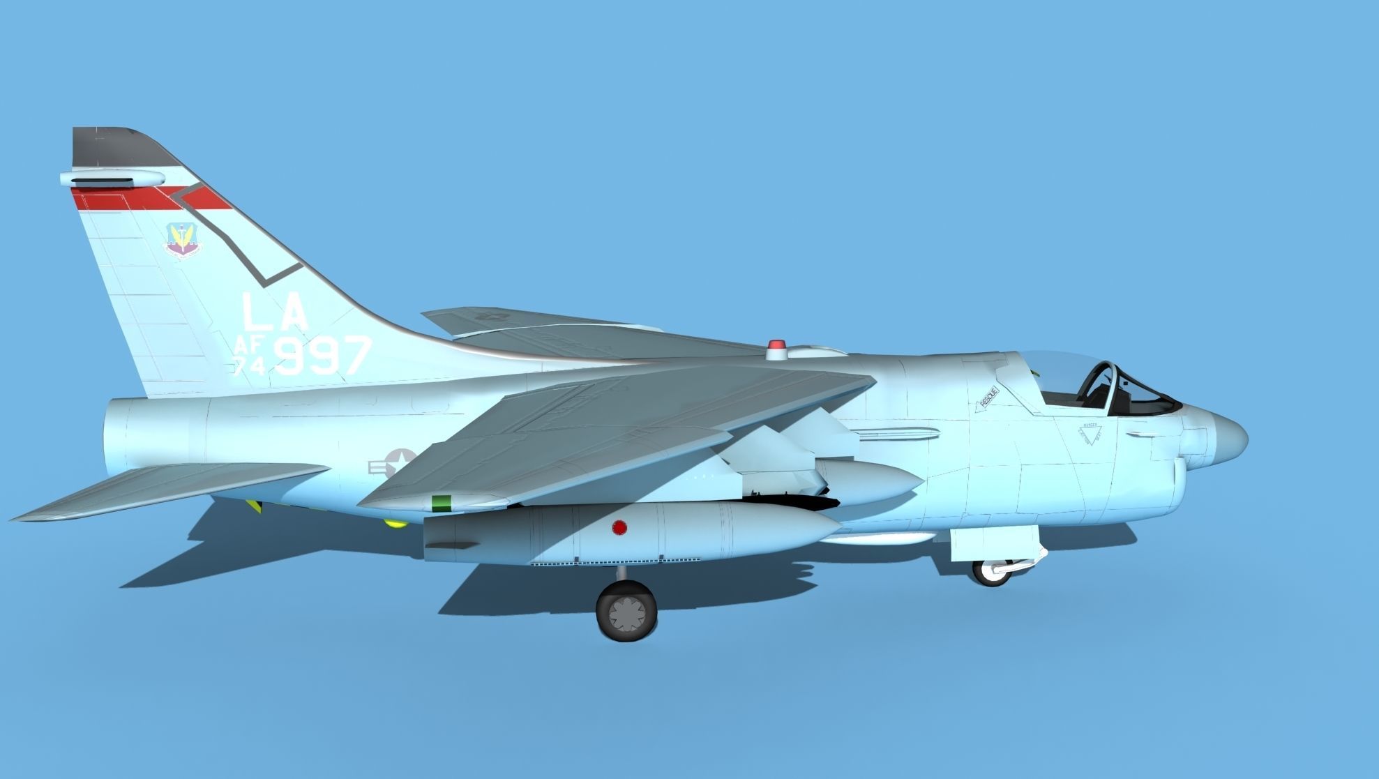 Chance Vought A-7E Corsair II V08 USAF 3D model_4
