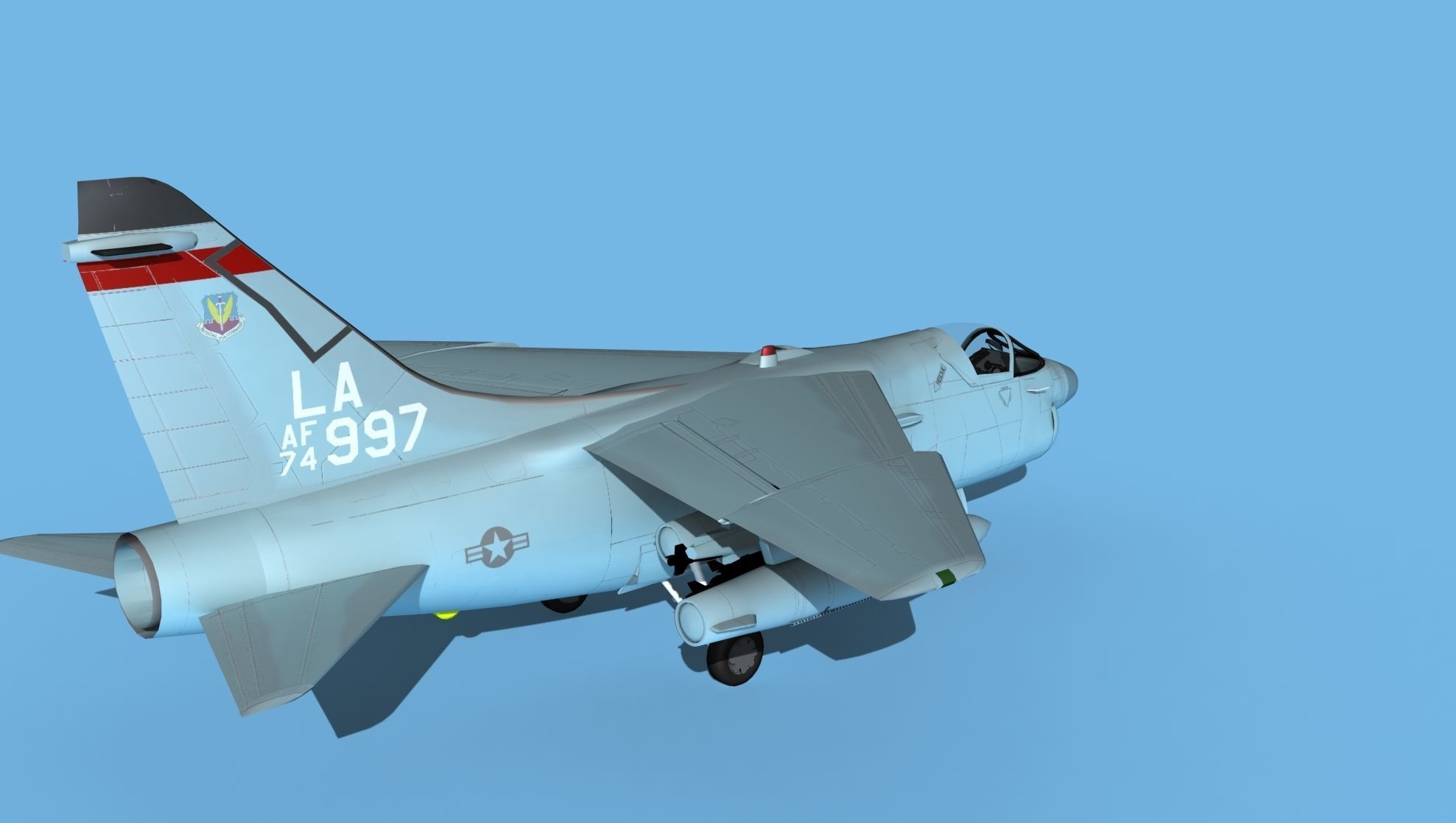 Chance Vought A-7E Corsair II V08 USAF 3D model_5