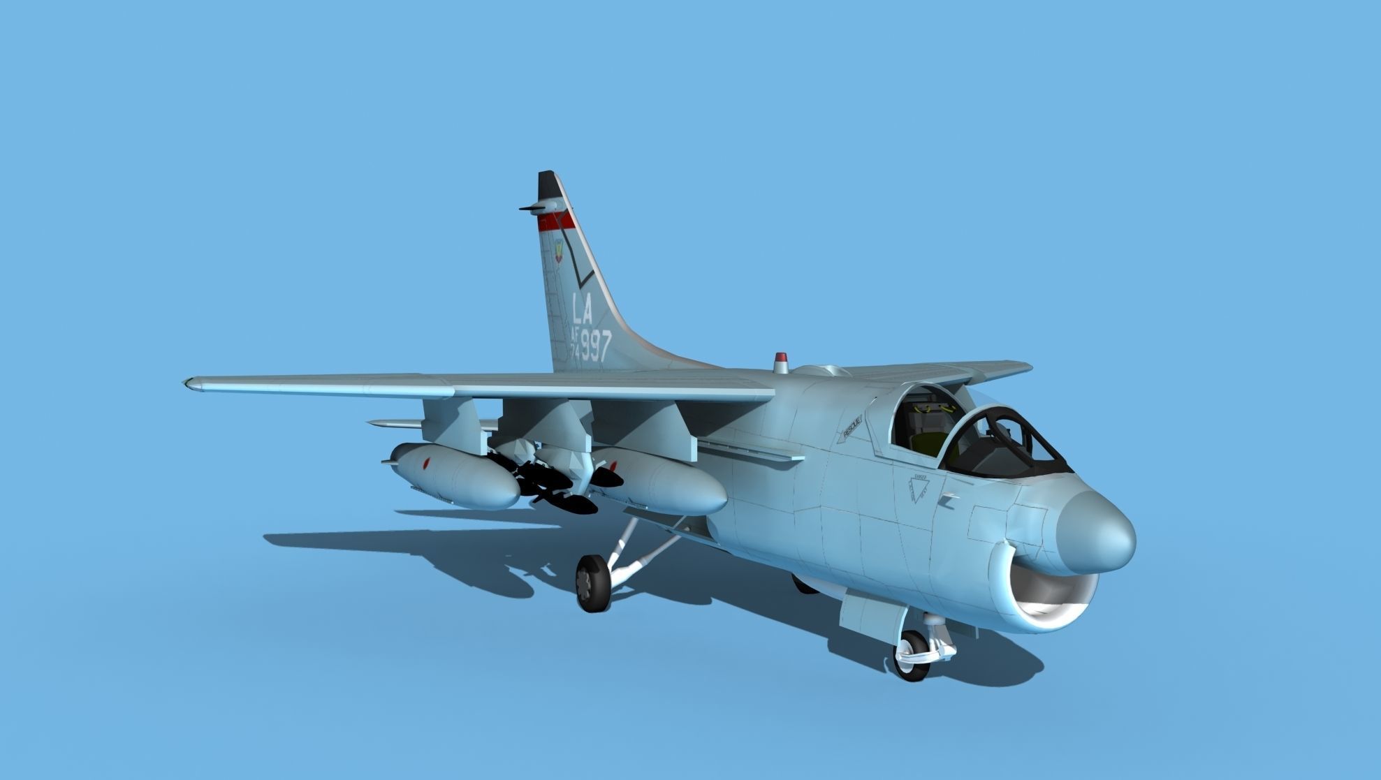 Chance Vought A-7E Corsair II V08 USAF 3D model_2