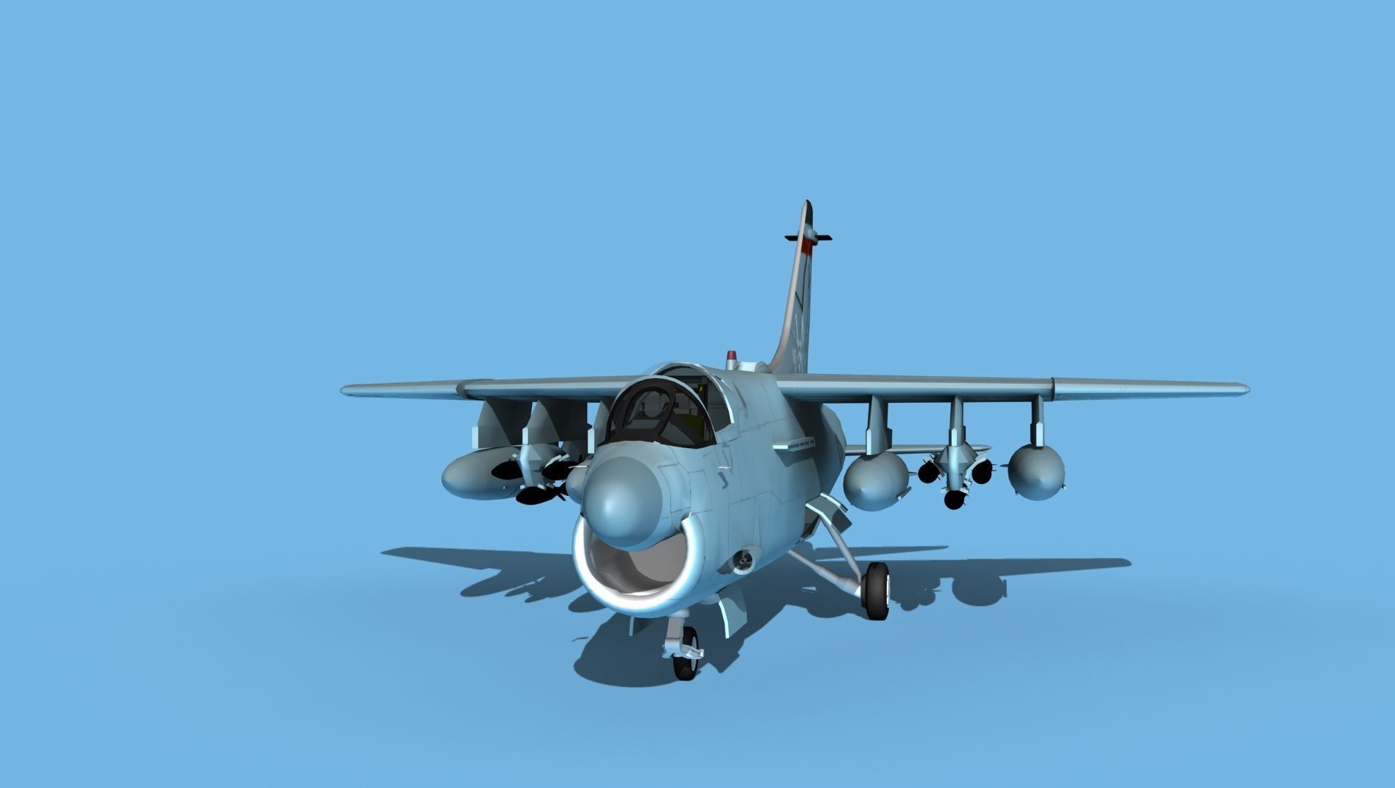 Chance Vought A-7E Corsair II V08 USAF 3D model_1