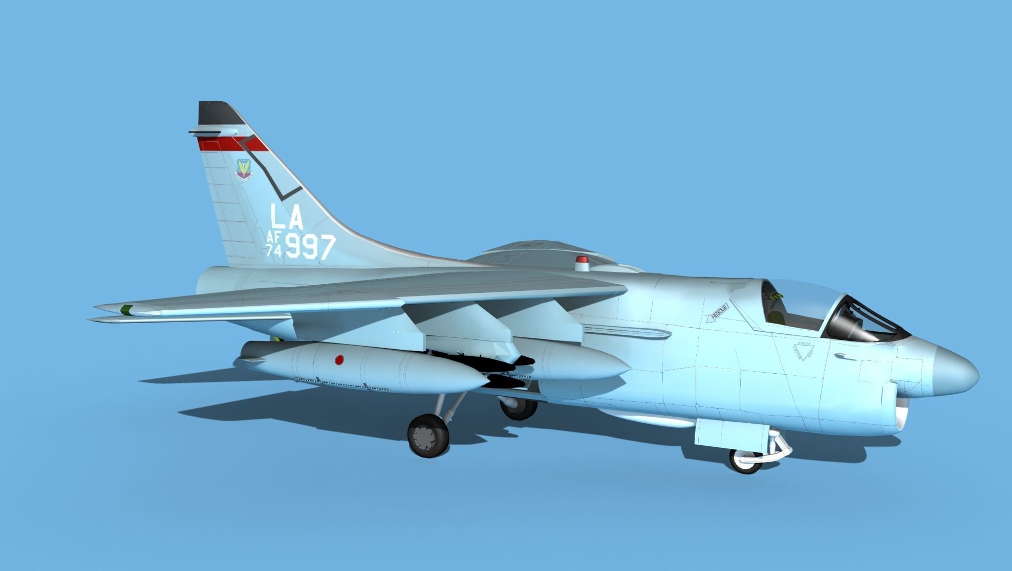 Chance Vought A-7E Corsair II V08 USAF 3D model_3