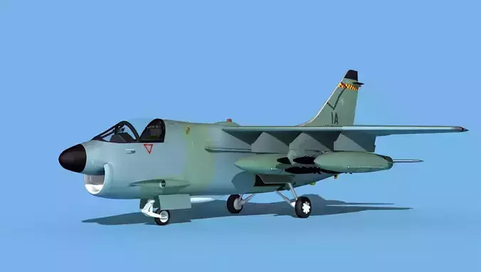 Chance Vought A-7E Corsair II V09 USAF 3D model