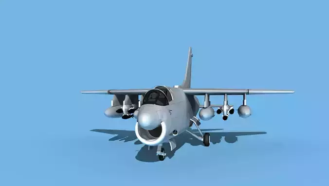 Chance Vought A-7E Corsair II V10 HA ANG 3D model