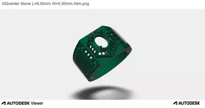 Men Ring with an Oval Cut Center Stone