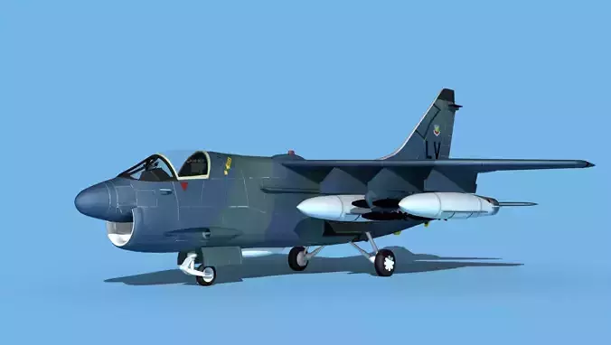 Chance Vought A-7E Corsair II V11 USAF 3D model