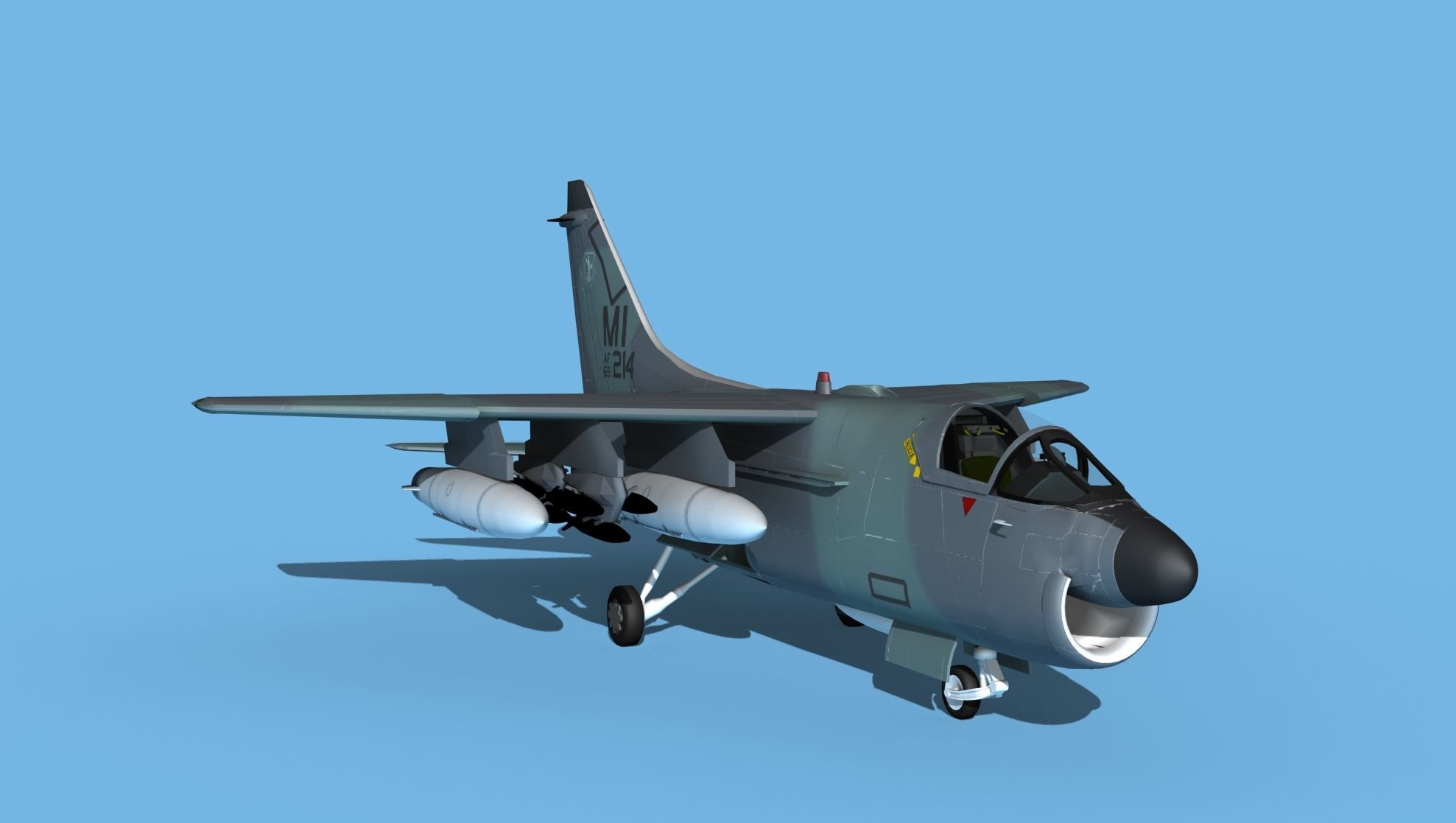 Chance Vought A-7E Corsair II V12 MI ANG 3D model_2