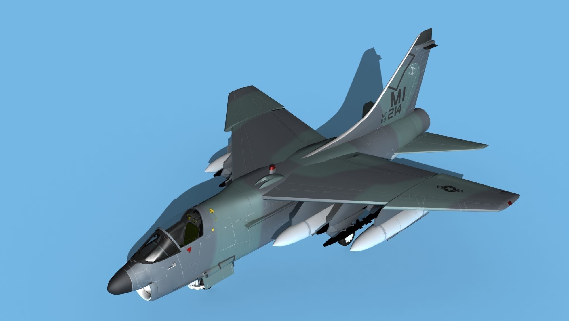 Chance Vought A-7E Corsair II V12 MI ANG 3D model_10