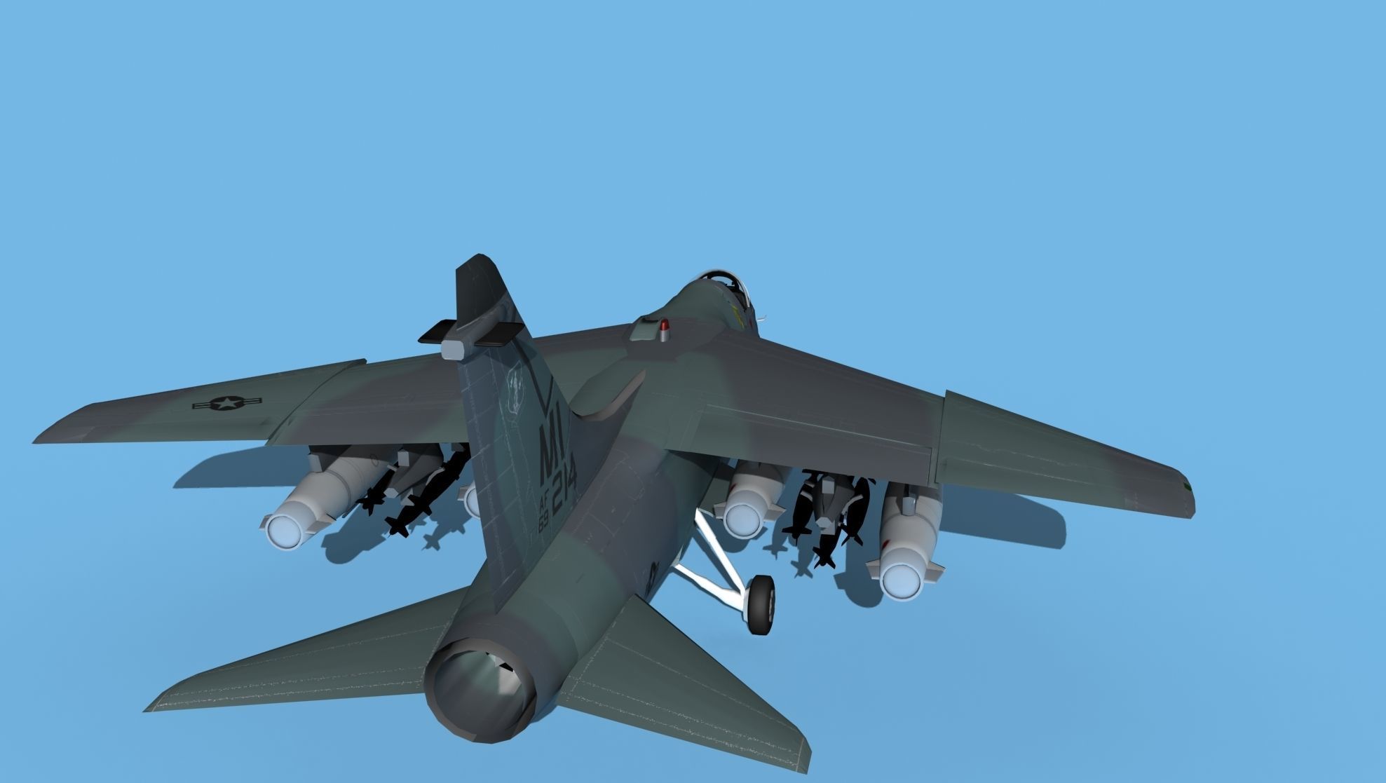 Chance Vought A-7E Corsair II V12 MI ANG 3D model_6