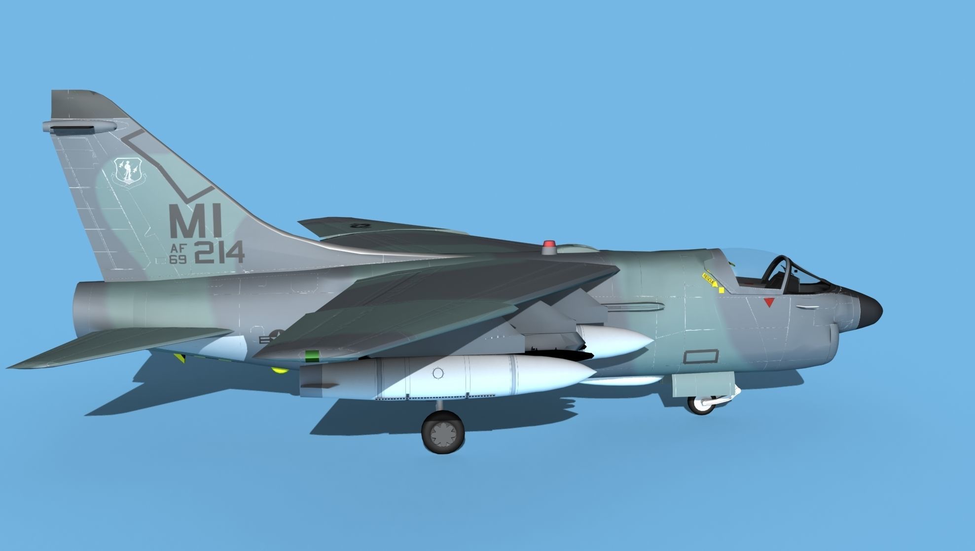 Chance Vought A-7E Corsair II V12 MI ANG 3D model_4