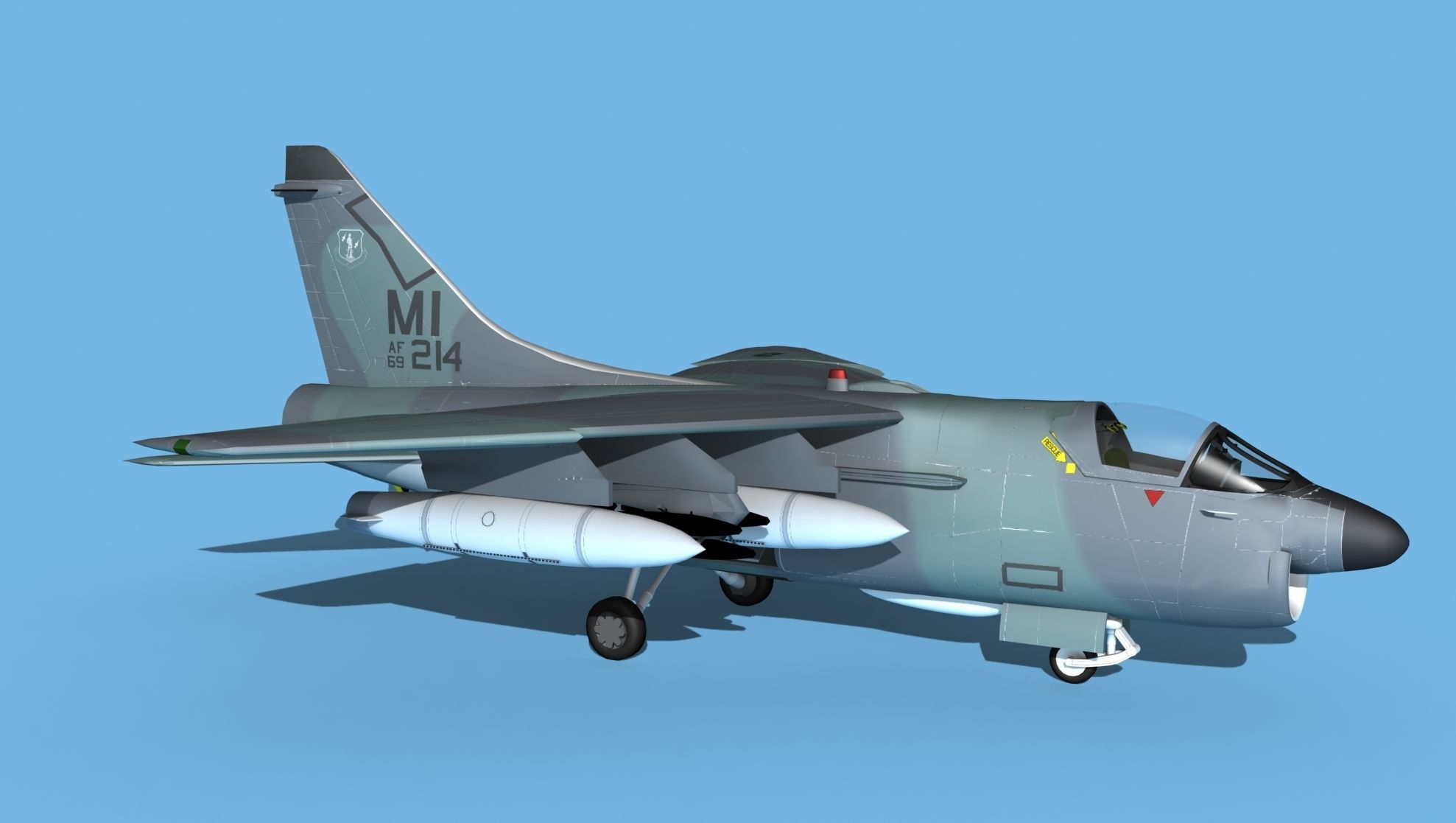 Chance Vought A-7E Corsair II V12 MI ANG 3D model_3