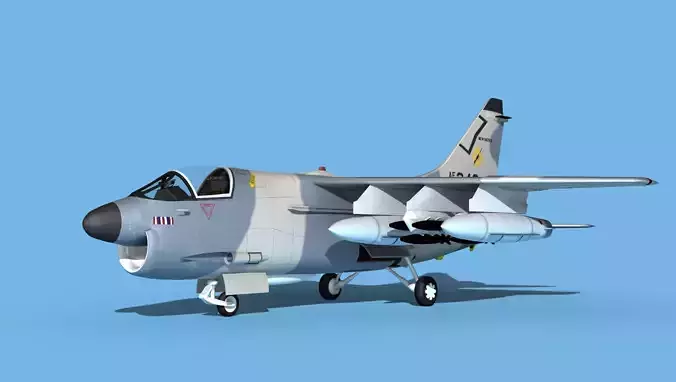 Chance Vought A-7E Corsair II V15 NM ANG 3D model