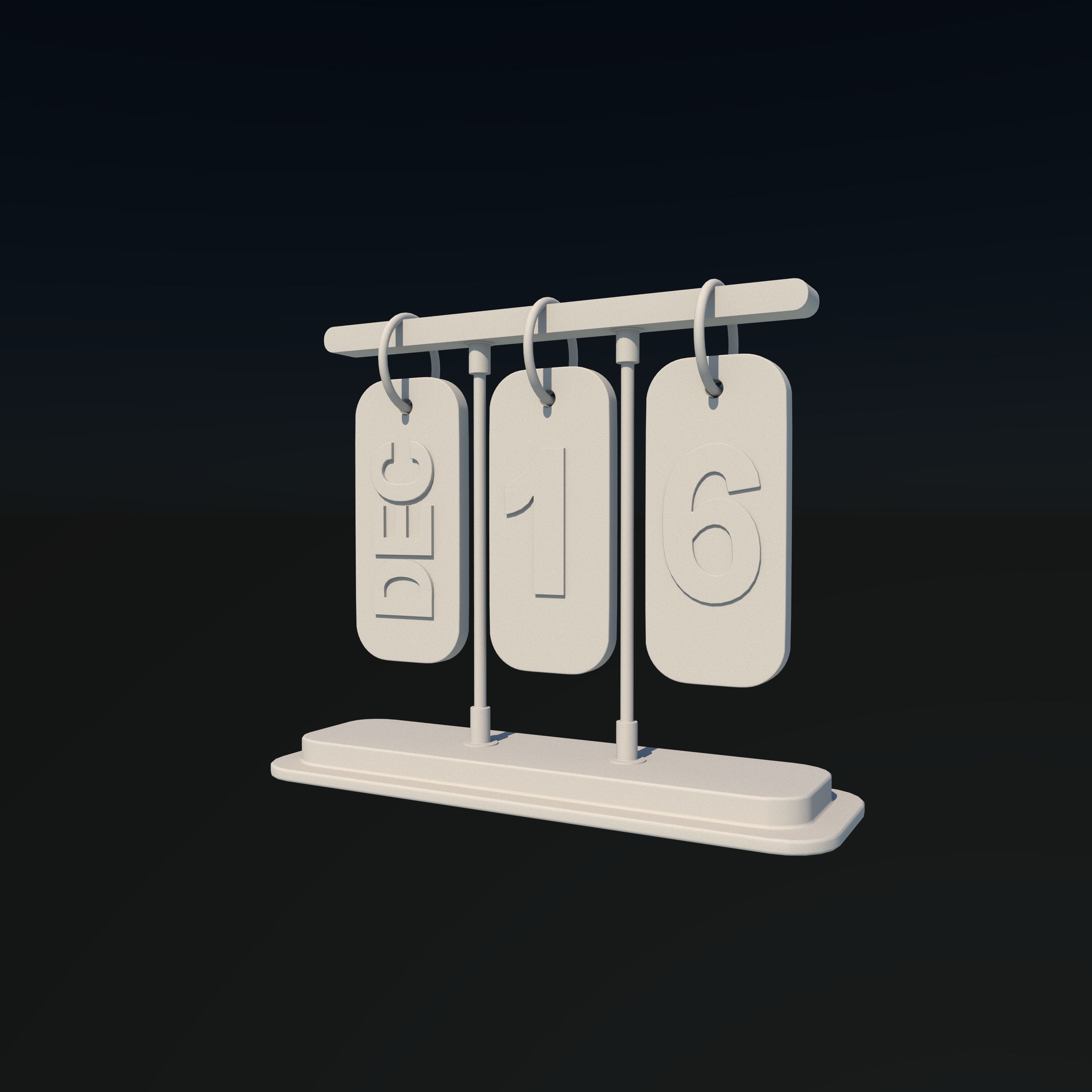 Desk Calendar model 3D model animated | CGTrader