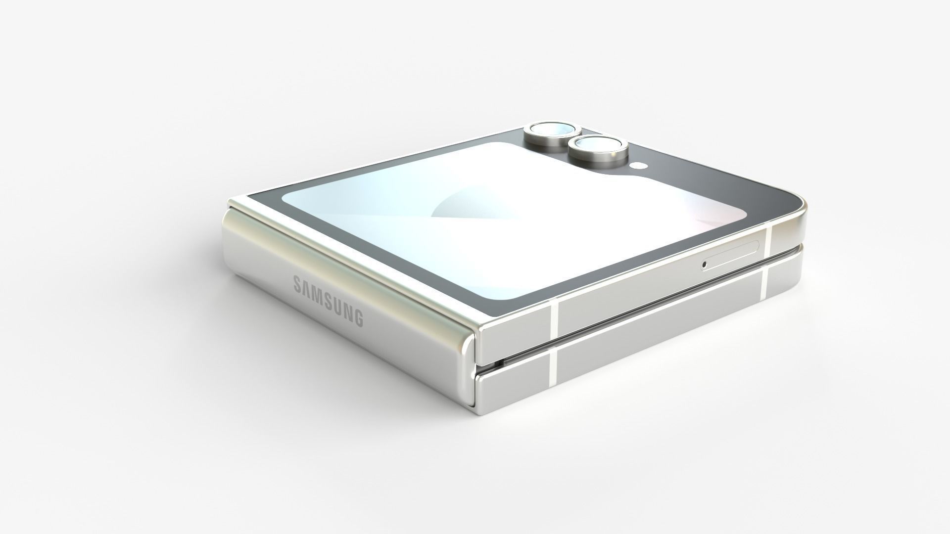 Samsung Galaxy Z Flip 6 white 3D model_5