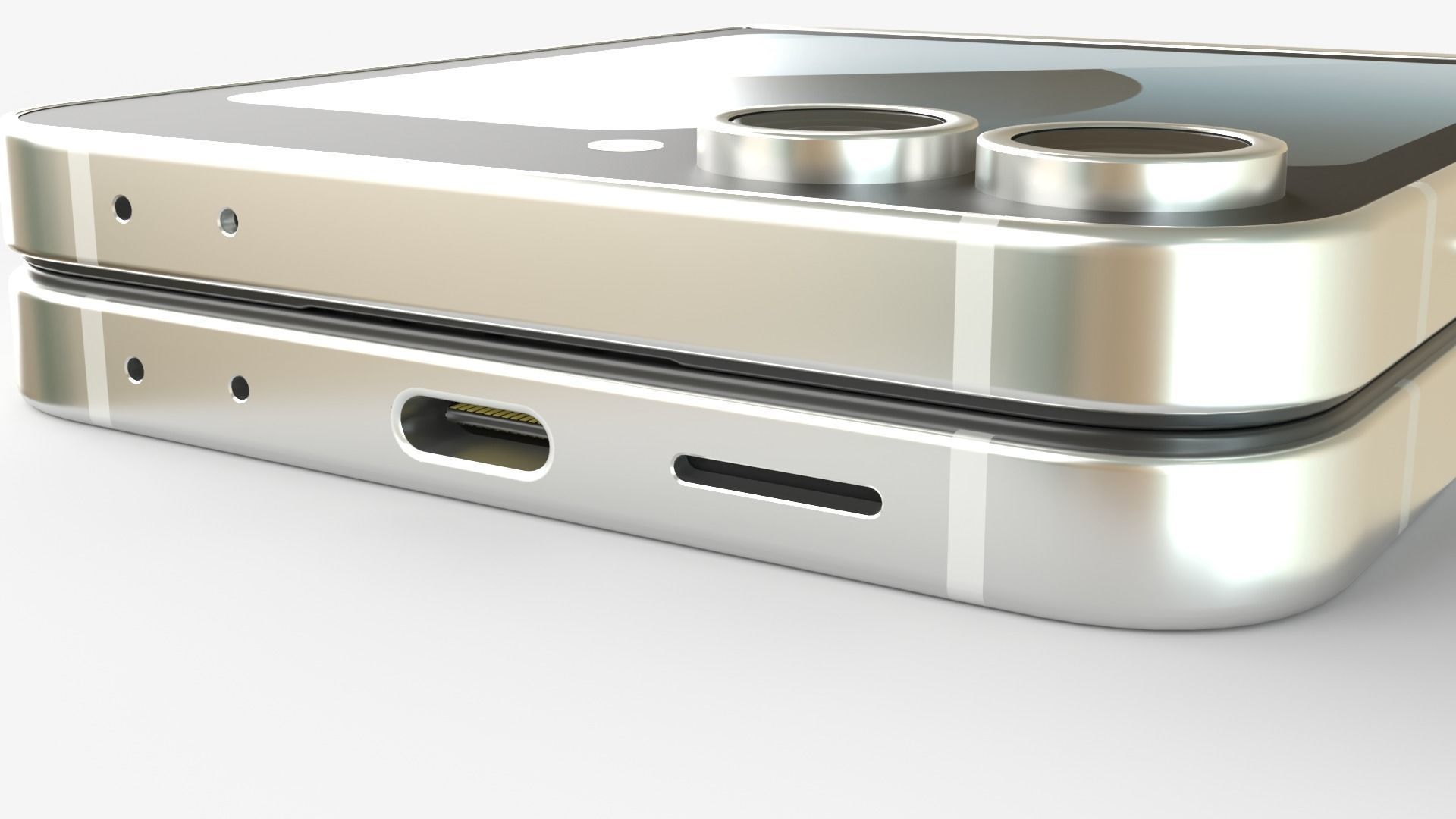 Samsung Galaxy Z Flip 6 white 3D model_4