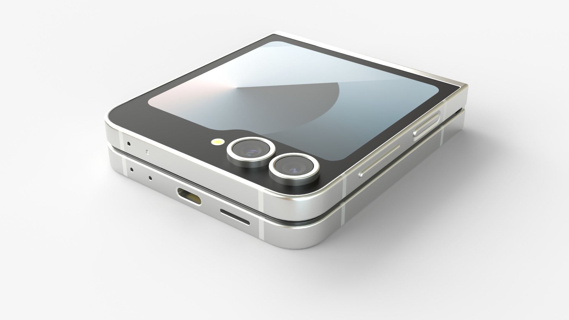 Samsung Galaxy Z Flip 6 white 3D model_6