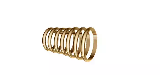 Band ring 7 sizes 3D print model