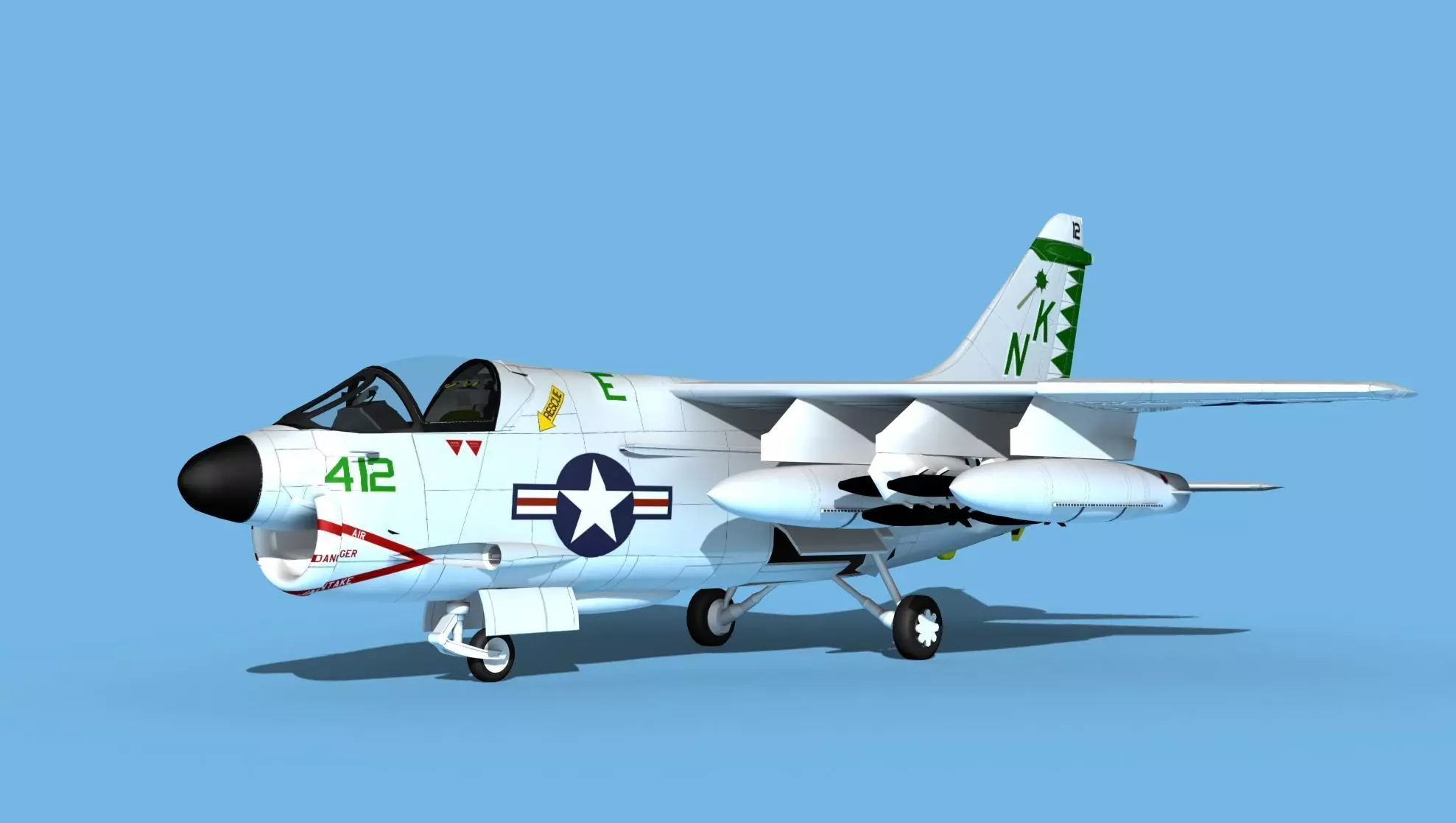 Chance Vought A-7C Corsair II V19 USN 3D model_0